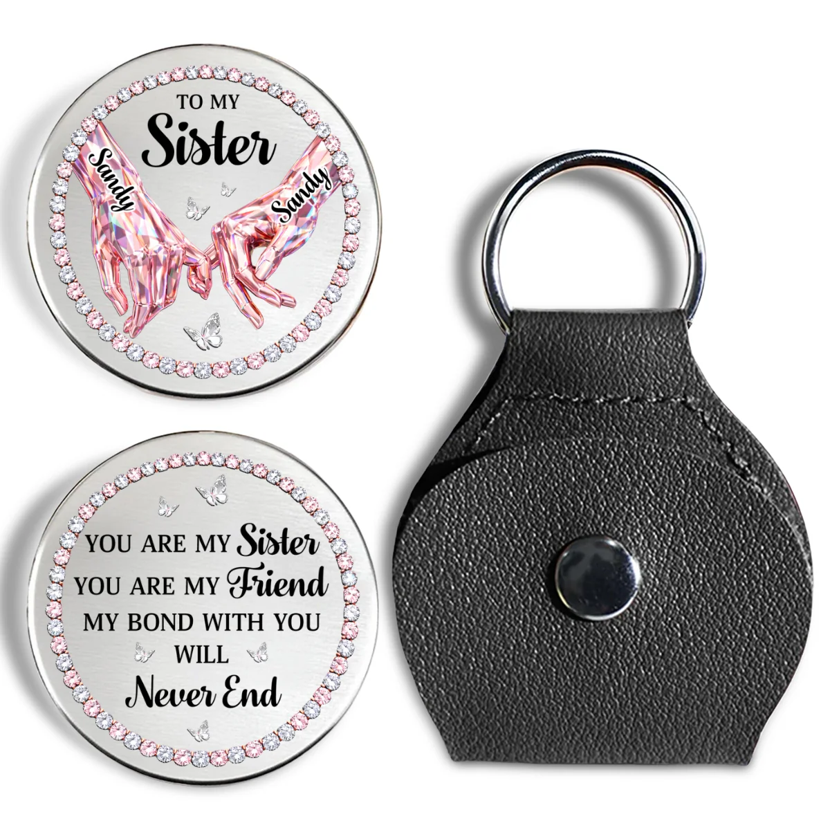 Sisters Always Stand Together - Personalized Custom Pocket Hug - Image 6
