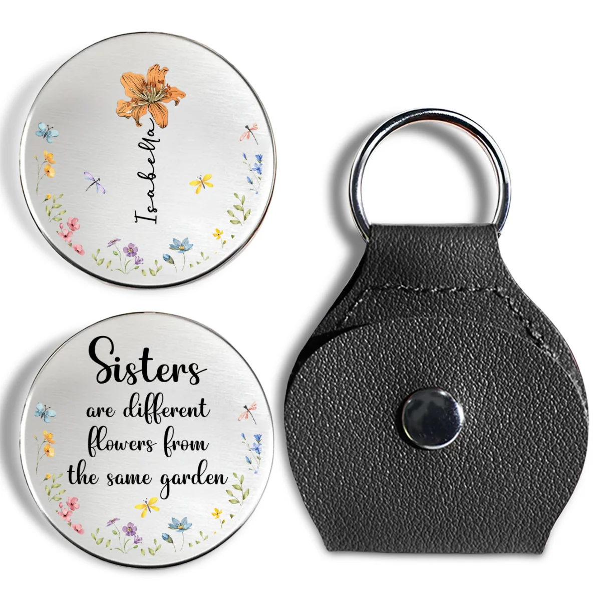 Sisters Are Different Flowers From The Same Garden - Personalized Custom Pocket Hug - Image 7