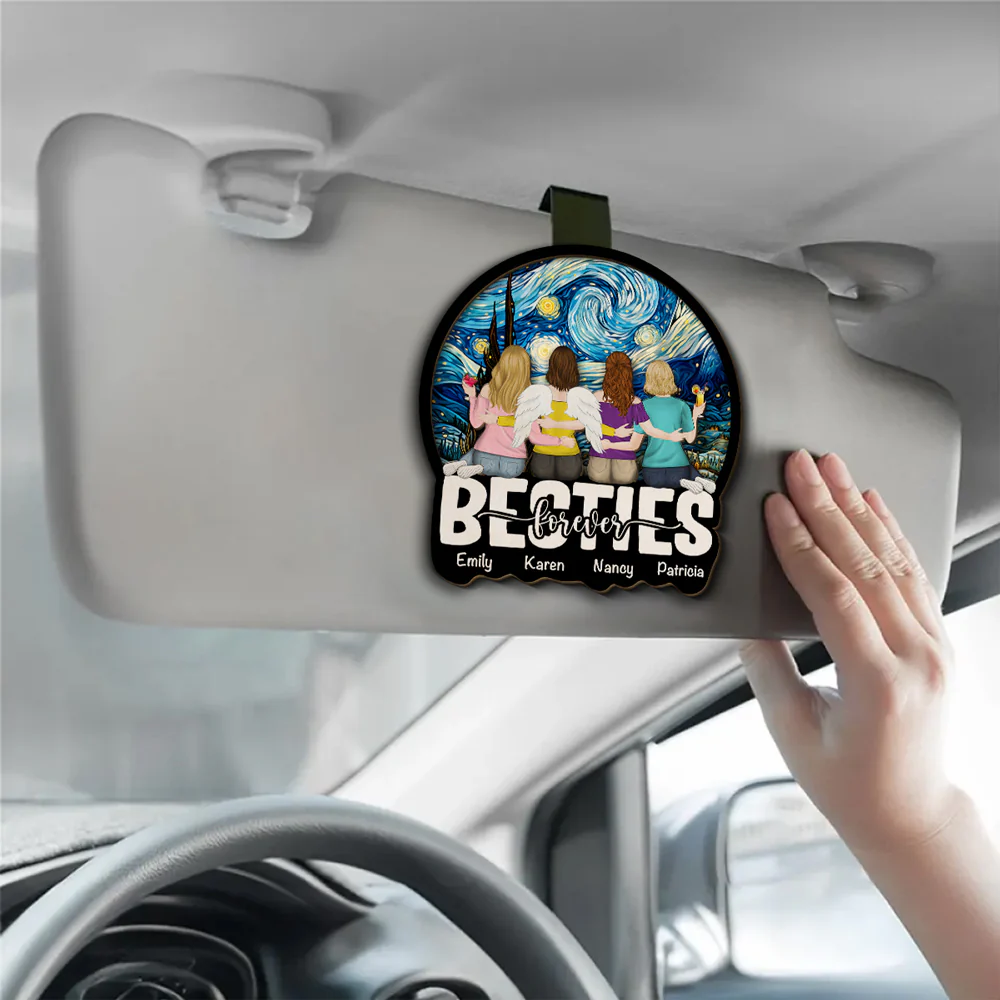 Sisters Beyond Time - Personalized Custom Car Visor Clip - Image 3