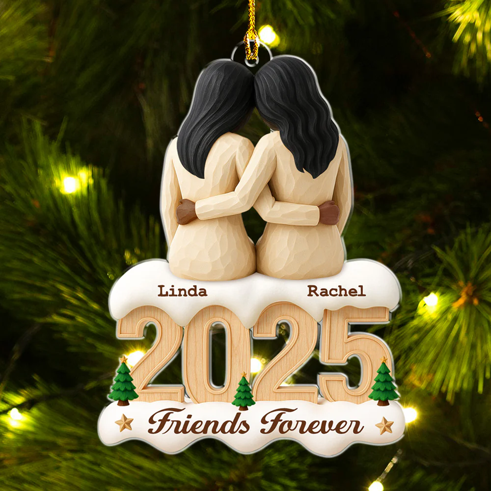 Sisters Forever 2025 - Personalized Custom Acrylic Ornament - Image 3