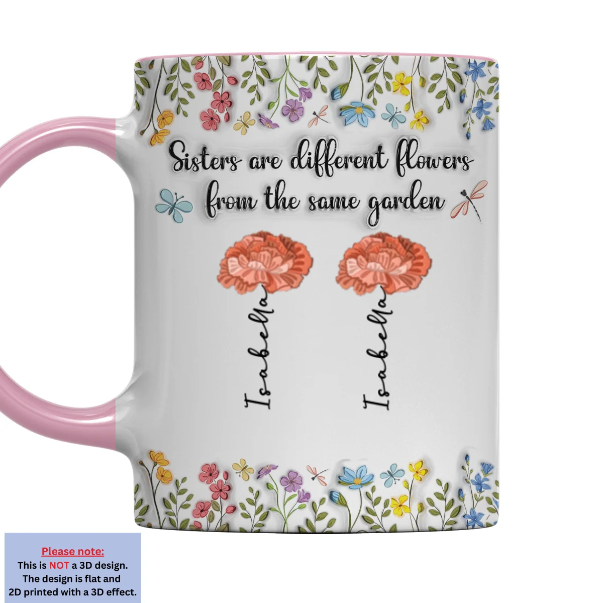 Sisters Make Life More Colorful - Personalized Custom 3D Inflated Effect Accent Mug - Image 11