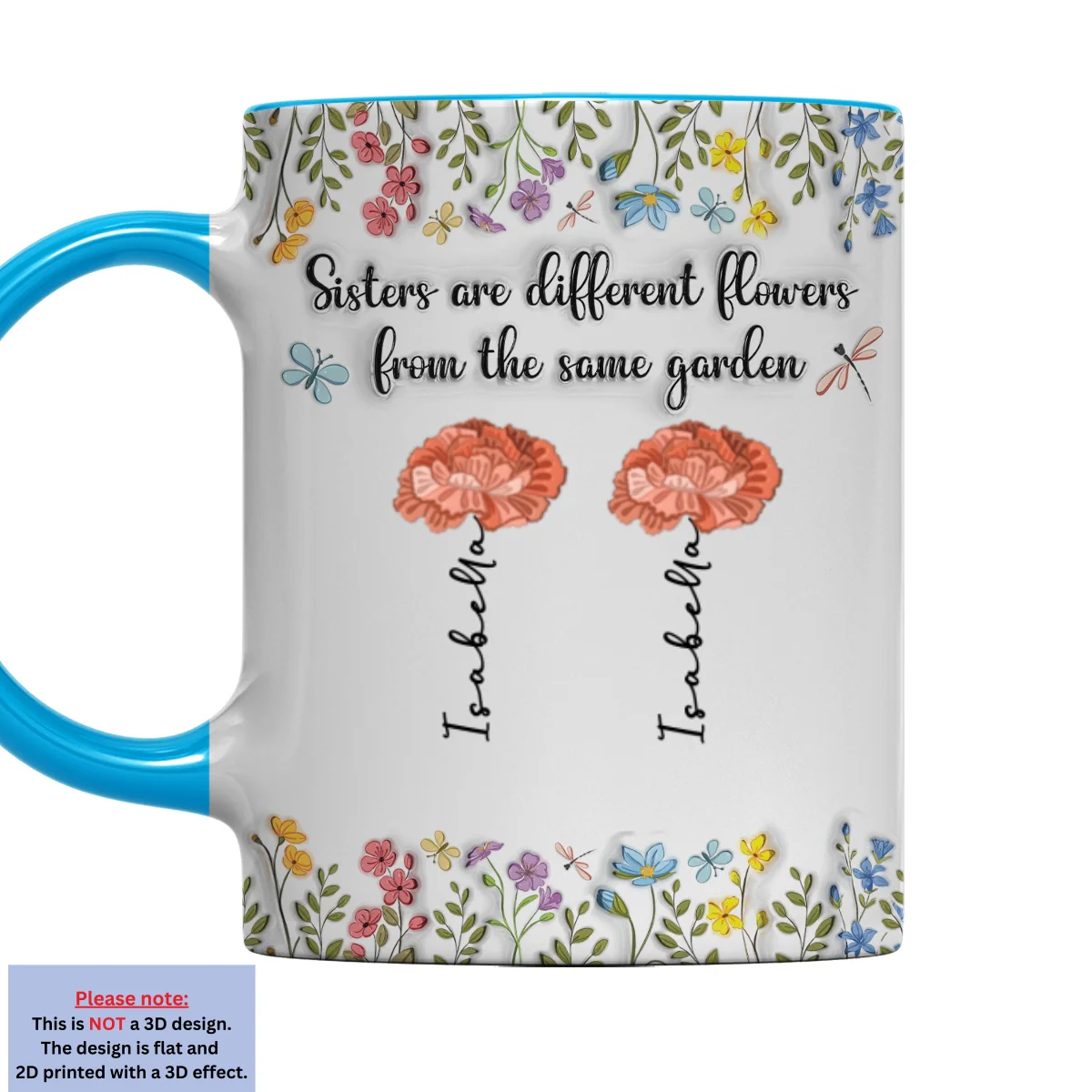Sisters Make Life More Colorful - Personalized Custom 3D Inflated Effect Accent Mug - Image 9