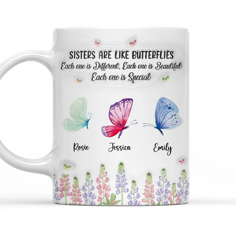 Sisters Nurture With Endless Care - Personalized Custom 3D Inflated Effect Mug