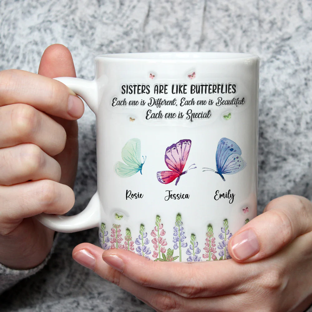 Sisters Nurture With Endless Care - Personalized Custom 3D Inflated Effect Mug - Image 3