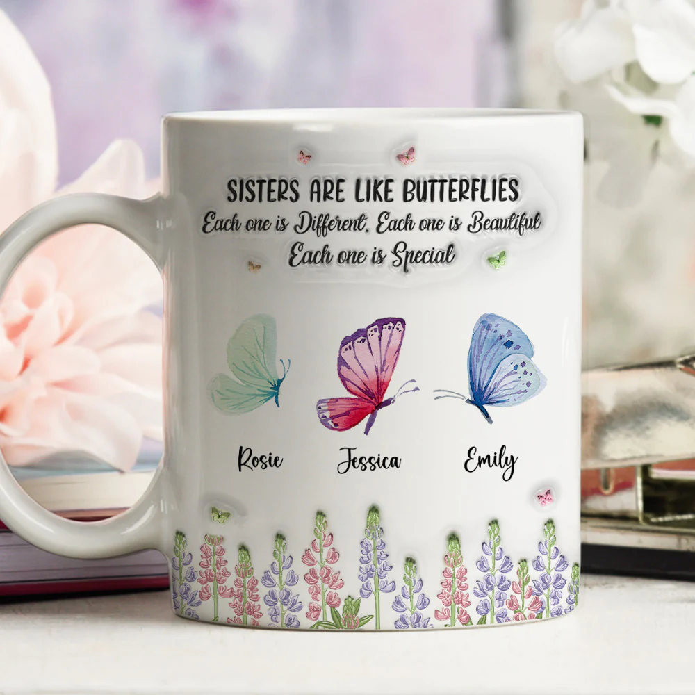 Sisters Nurture With Endless Care - Personalized Custom 3D Inflated Effect Mug - Image 5