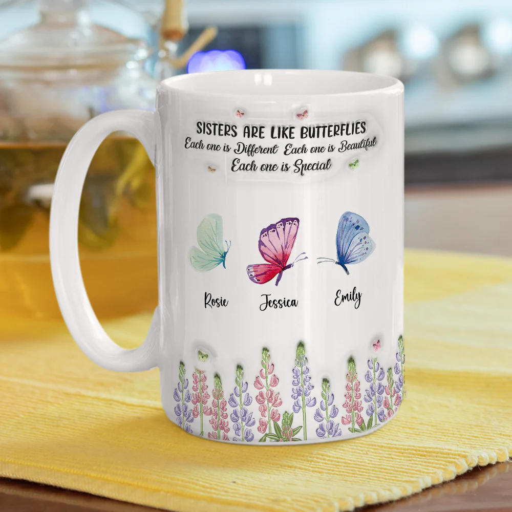 Sisters Nurture With Endless Care - Personalized Custom 3D Inflated Effect Mug - Image 9