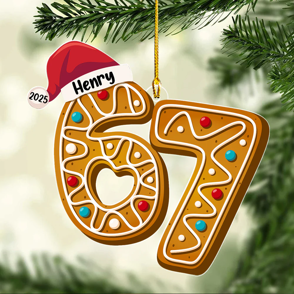Six Seven Teen Slang - Personalized Custom Acrylic Ornament - Image 3
