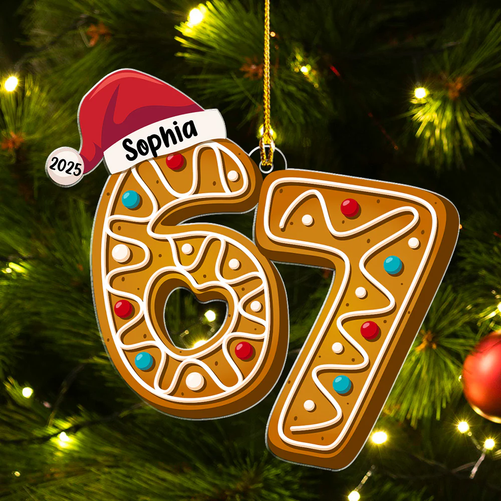 Six Seven Teen Slang - Personalized Custom Acrylic Ornament - Image 6