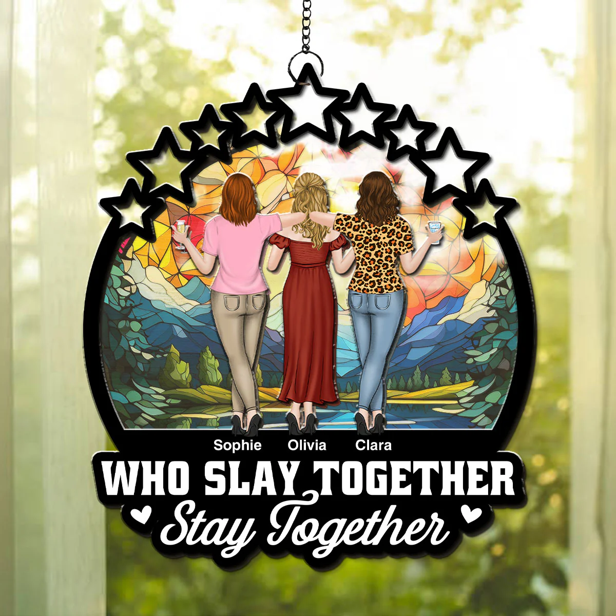 Slay Together - Personalized Custom Suncatcher - Image 2