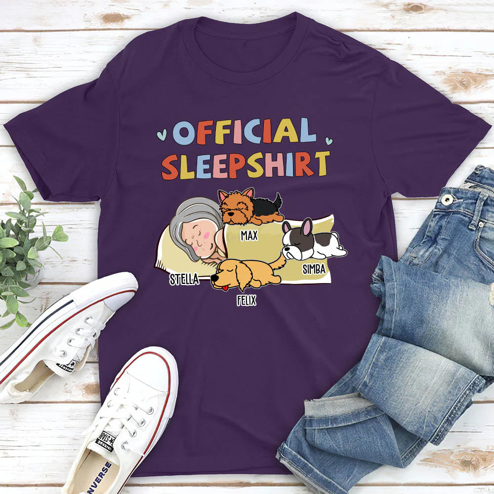 Sleeping Dog Sleepshirt Version 2 - Personalized Custom Unisex T-shirt - Image 2