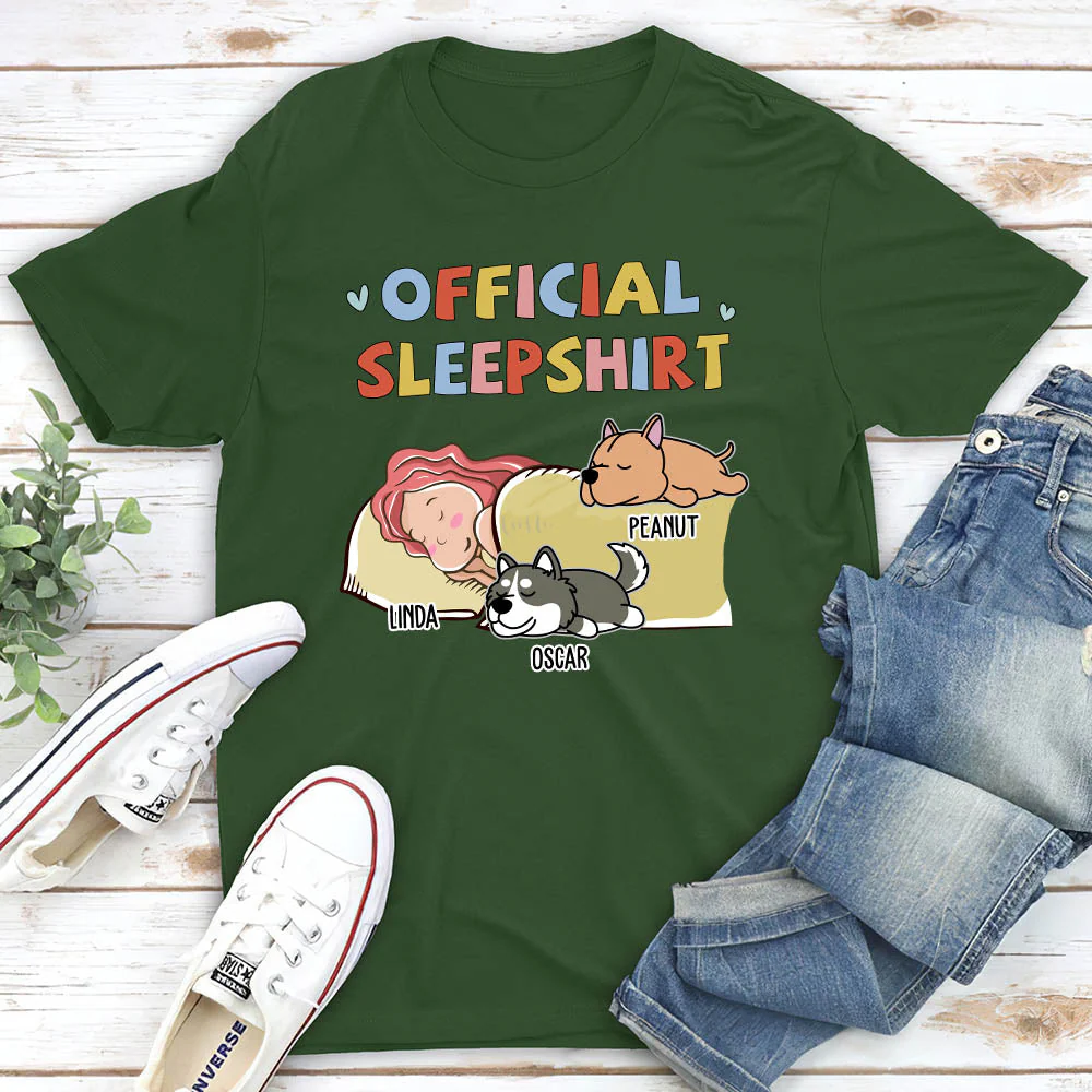 Sleeping Dog Sleepshirt Version 2 - Personalized Custom Unisex T-shirt - Image 4