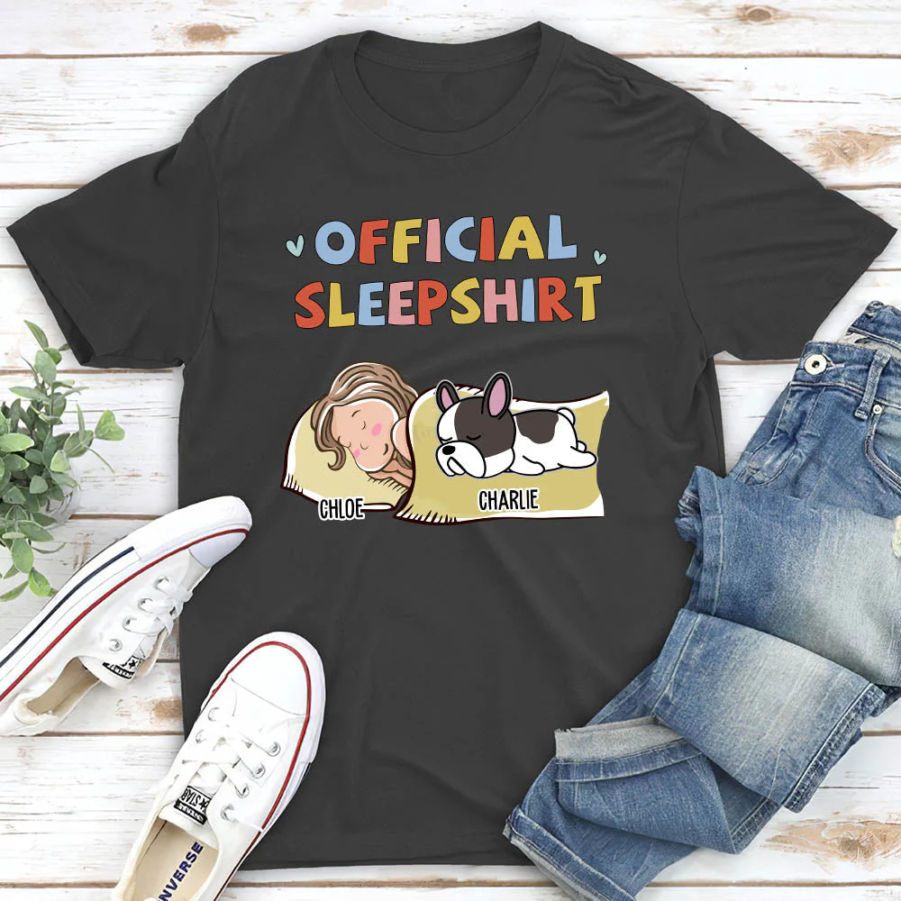 Sleeping Dog Sleepshirt Version 2 - Personalized Custom Unisex T-shirt - Image 5