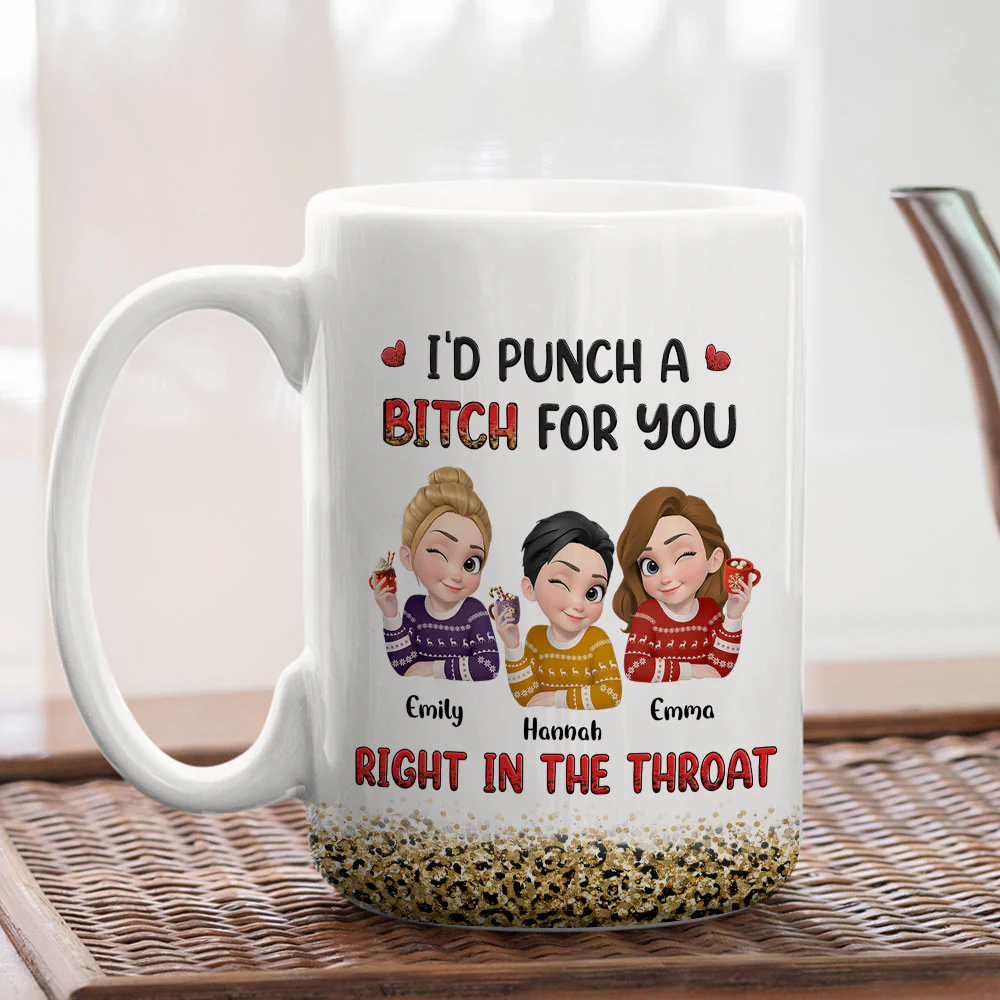 Slightly Unstable Bestie - Personalized Custom Coffee Mug - Image 3