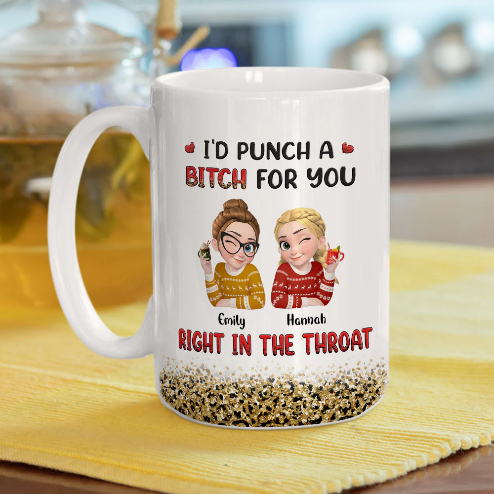 Slightly Unstable Bestie - Personalized Custom Coffee Mug - Image 5