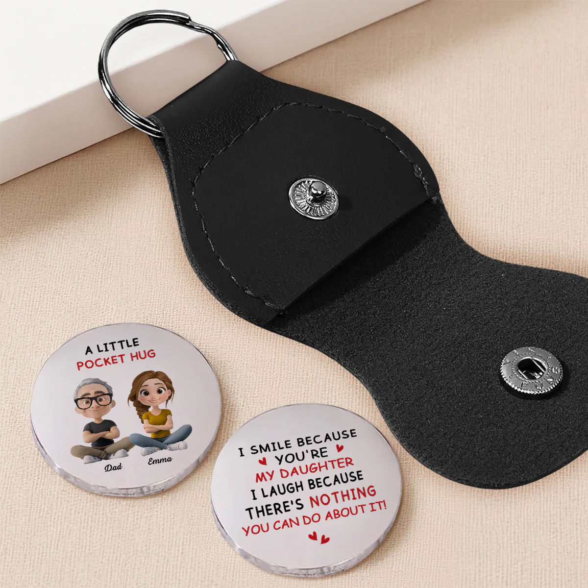 Smile Because Of You Kid - Personalized Custom Pocket Hug - Image 2
