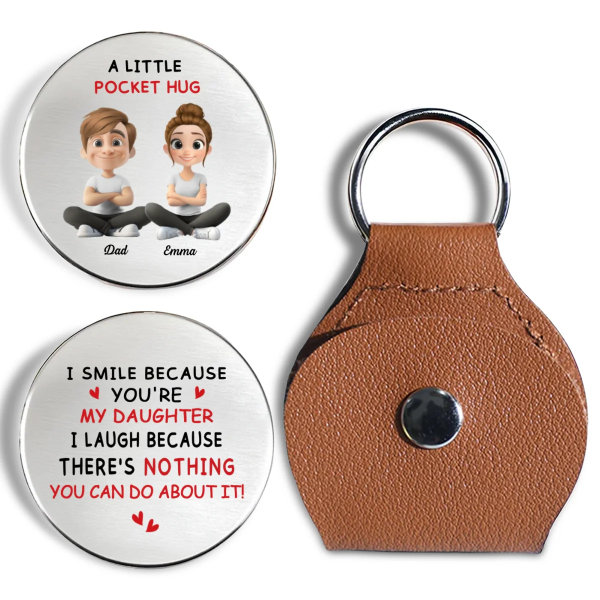 Smile Because Of You Kid - Personalized Custom Pocket Hug - Image 6