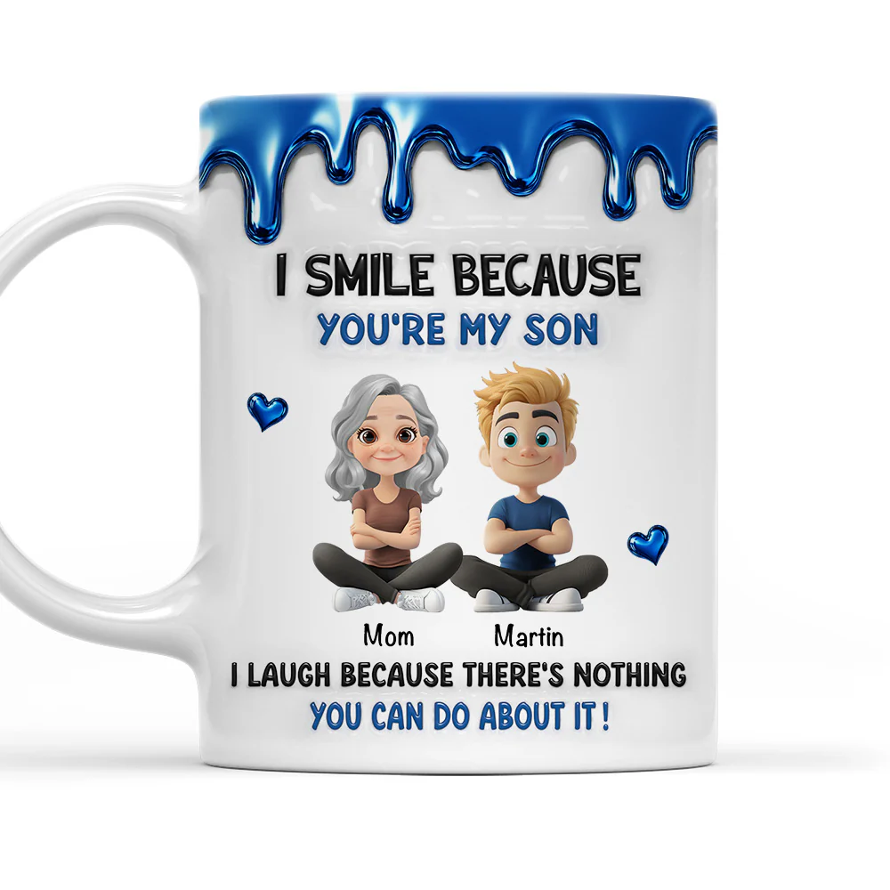 Smile Because You Are My Daughter - Personalized Custom 3D Inflated Effect Mug