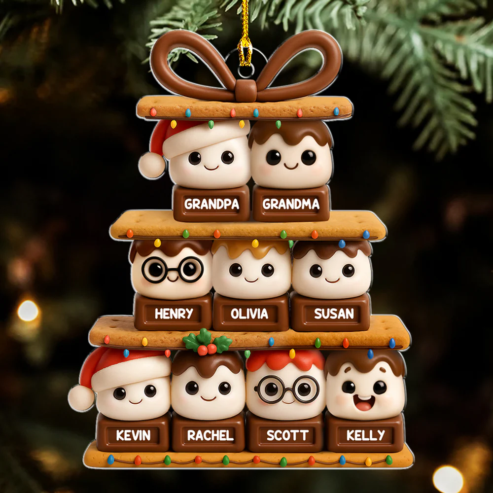 Smores Christmas Tree - Personalized Custom Acrylic Ornament - Image 4