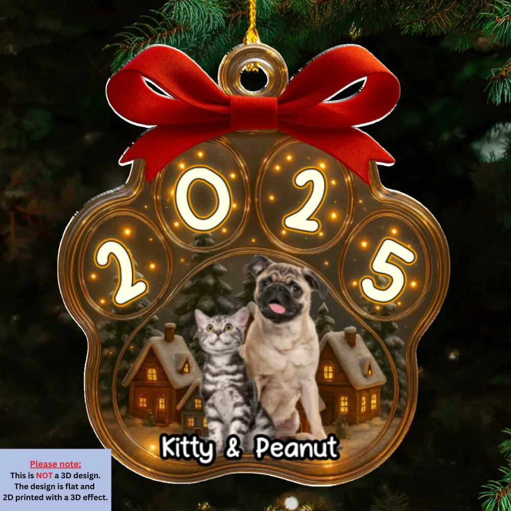 Snow All Over Here Photo - Personalized Custom 3D Inflated Effect Acrylic Ornament - Image 6