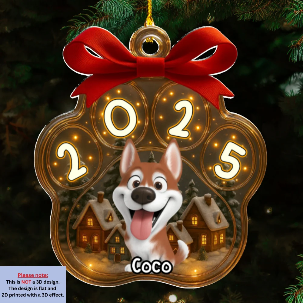 Snow All Over There - Personalized Custom 3D Inflated Effect Acrylic Ornament - Image 6