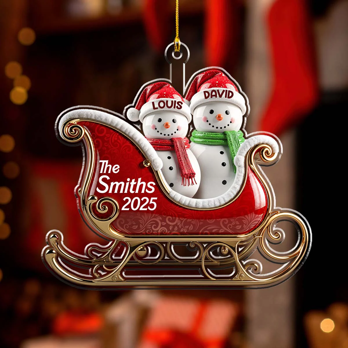 Snow Squad - Personalized Custom Acrylic Ornament - Image 2