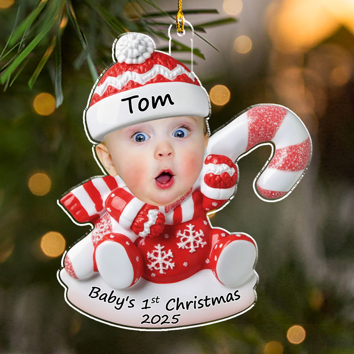 Snowbaby Christmas - Personalized Custom Acrylic Ornament