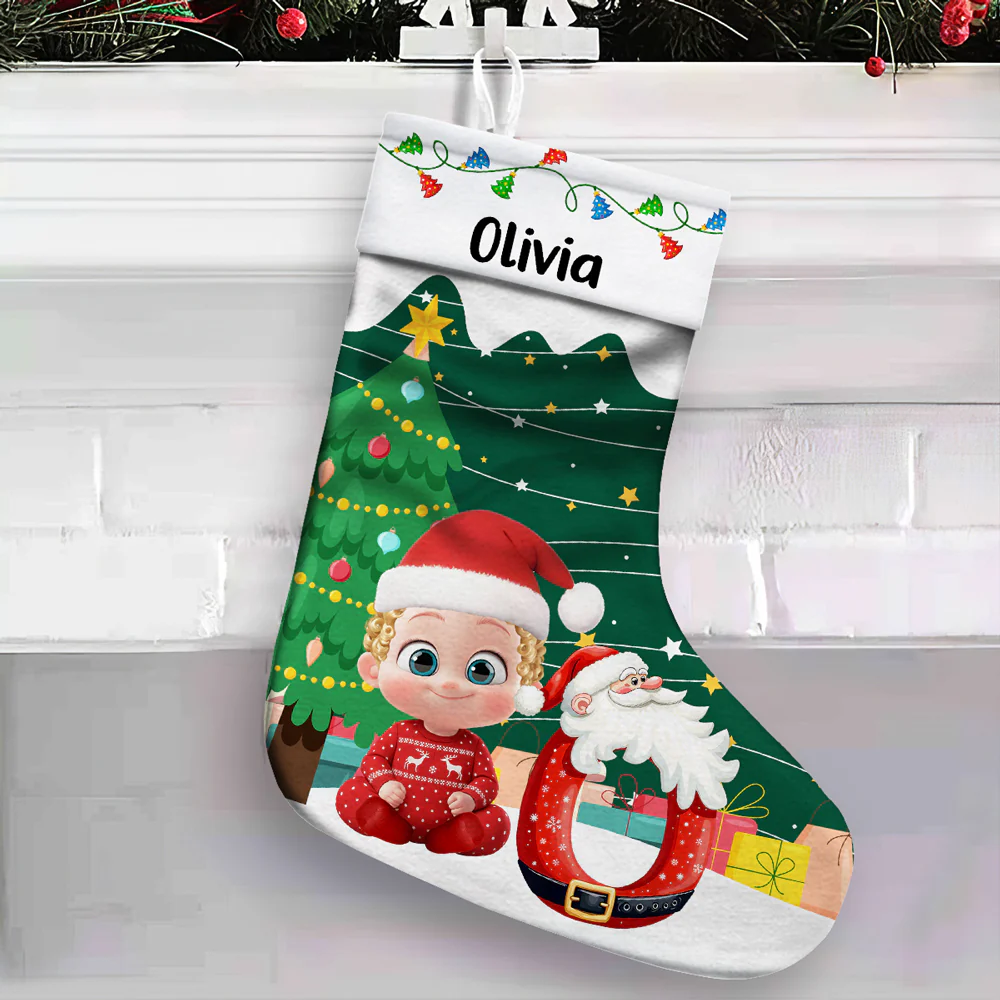 Snowbaby - Personalized Custom Christmas Stocking - Image 2