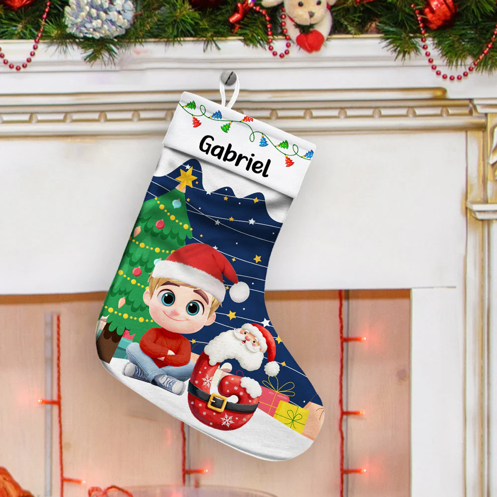 Snowbaby - Personalized Custom Christmas Stocking - Image 3