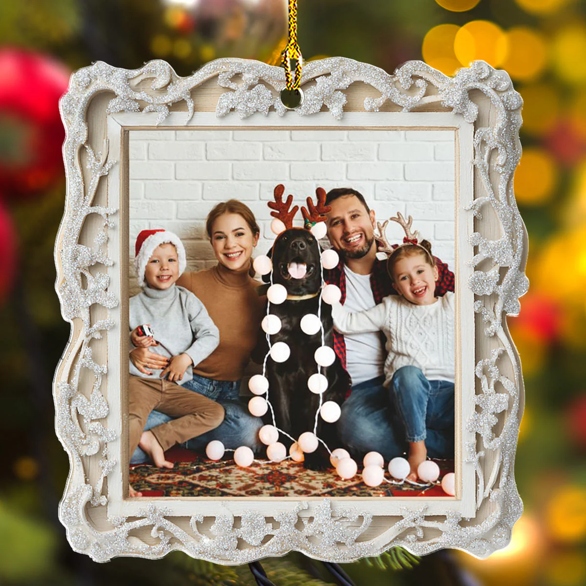 Snowflake Family Frame - Personalized Custom Acrylic Ornament - Image 4