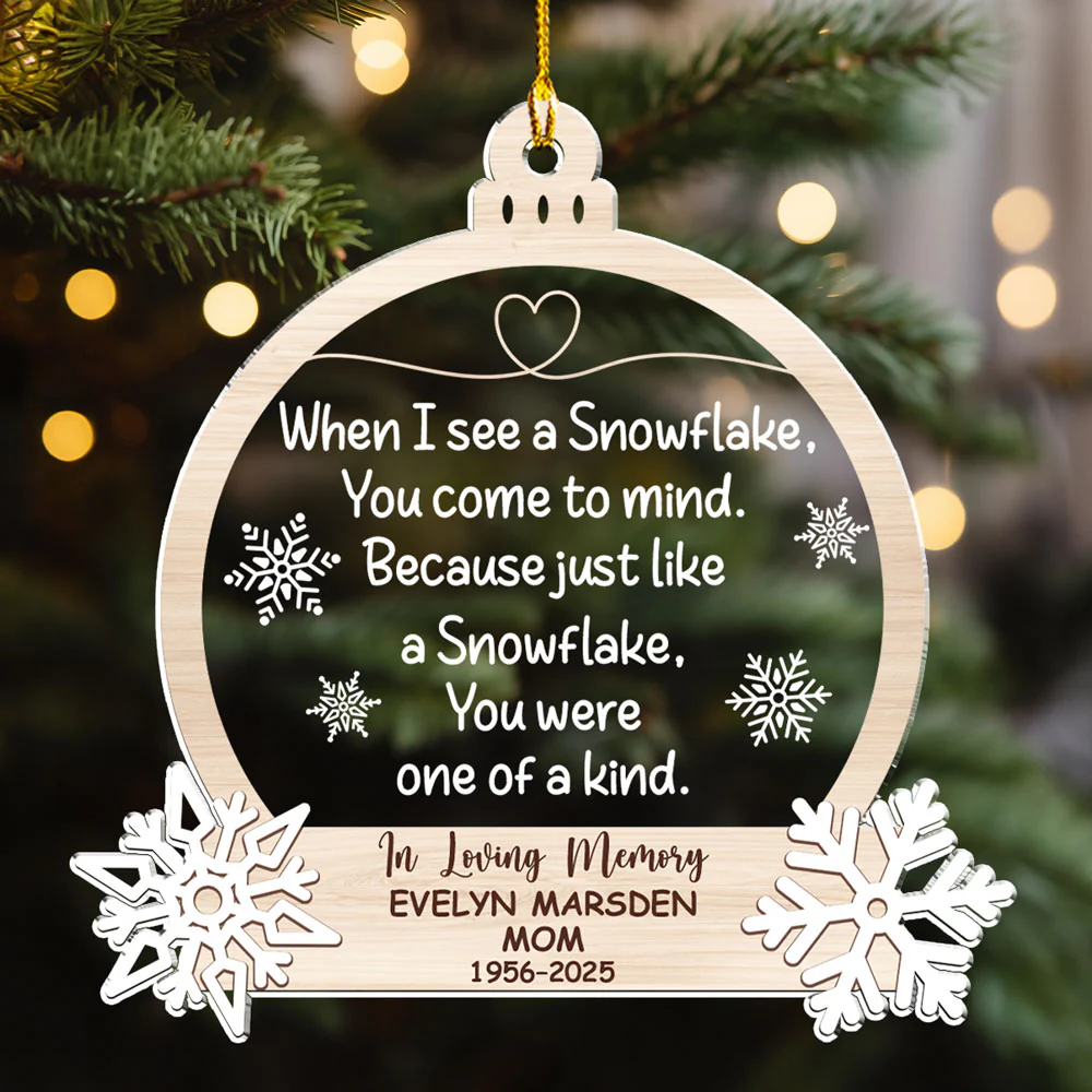 Snowflakes Bring You To Mind - Personalized Custom Acrylic Ornament