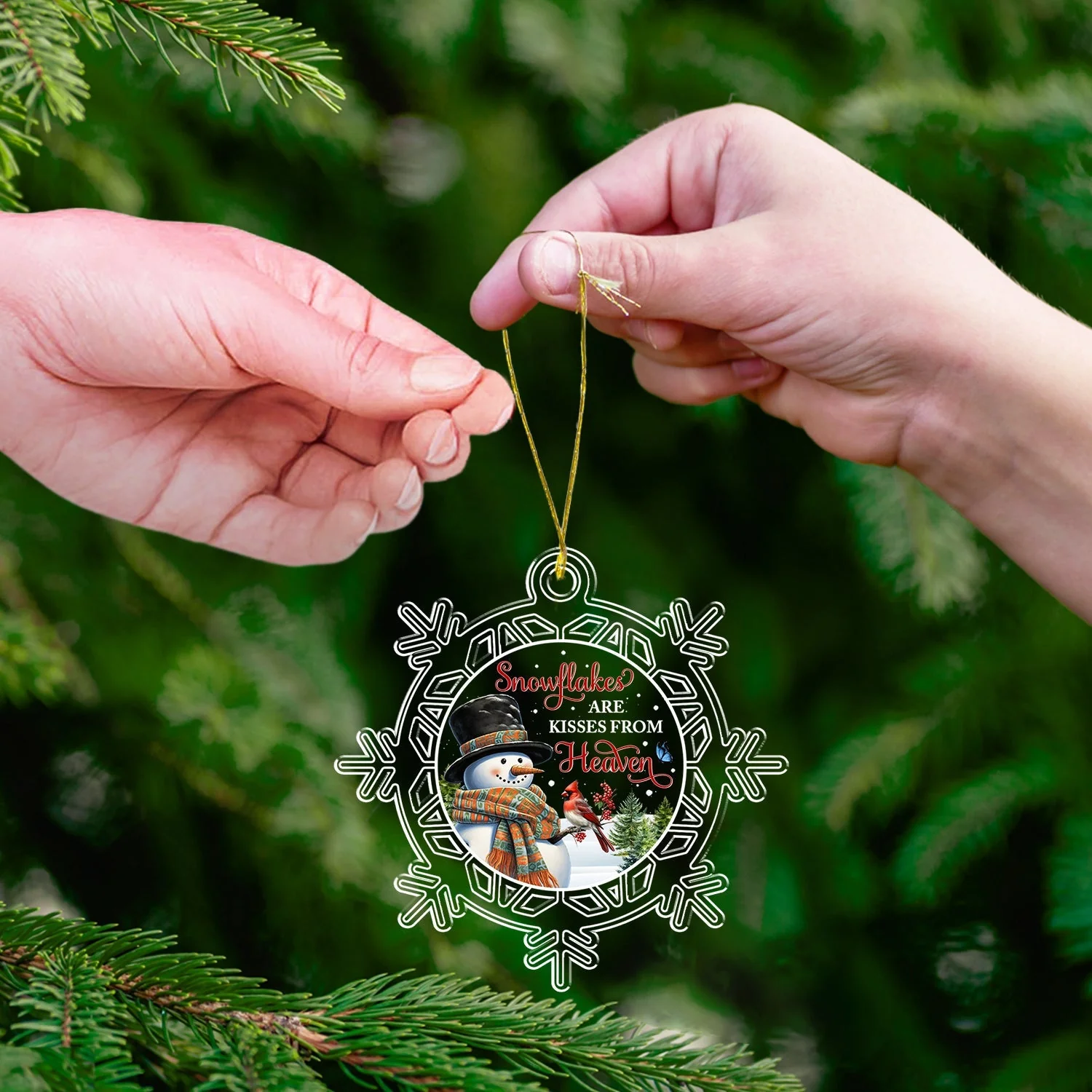 Snowflakes Kisses From Heaven - Acrylic Ornament - Image 7