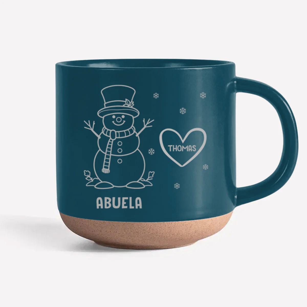 Snowman Grandma Ever - Personalized Custom Engraved Pottery Mug - Image 6