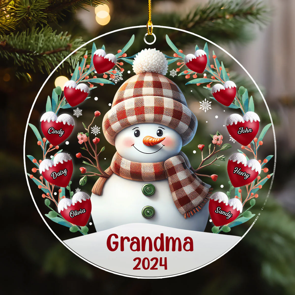 Snowman - Personalized Custom Acrylic Ornament