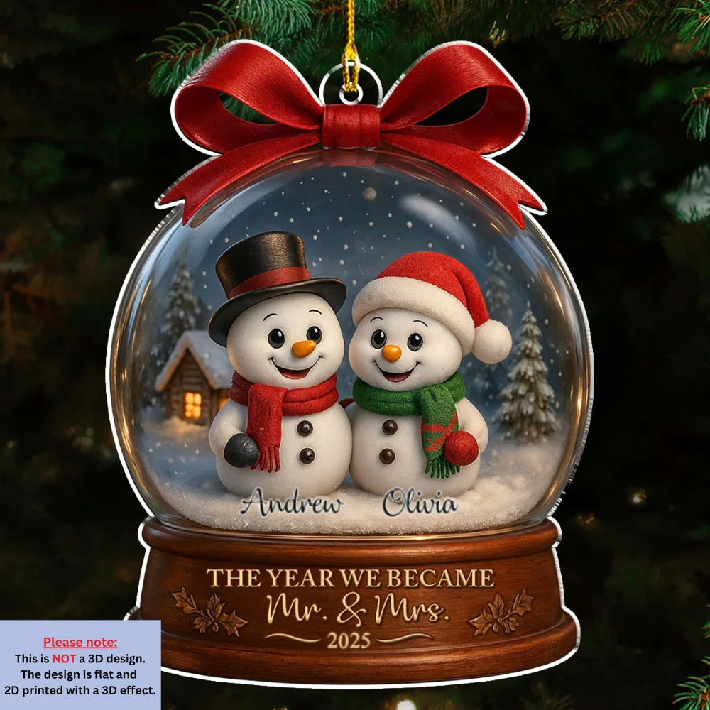 Snowy Day You And Me - Personalized Custom 3D Effect Acrylic Ornament - Image 7