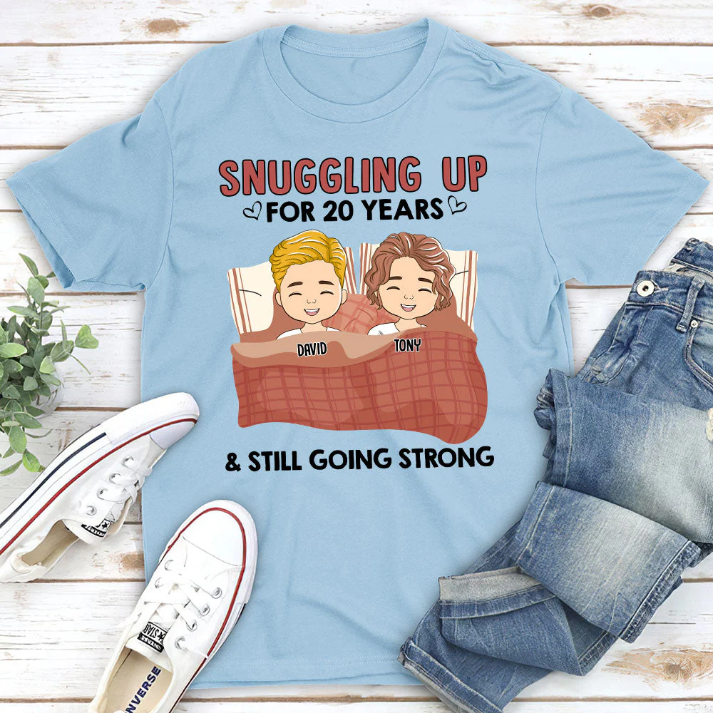 Snuggling Up - Personalized Custom Unisex T-shirt - Image 3
