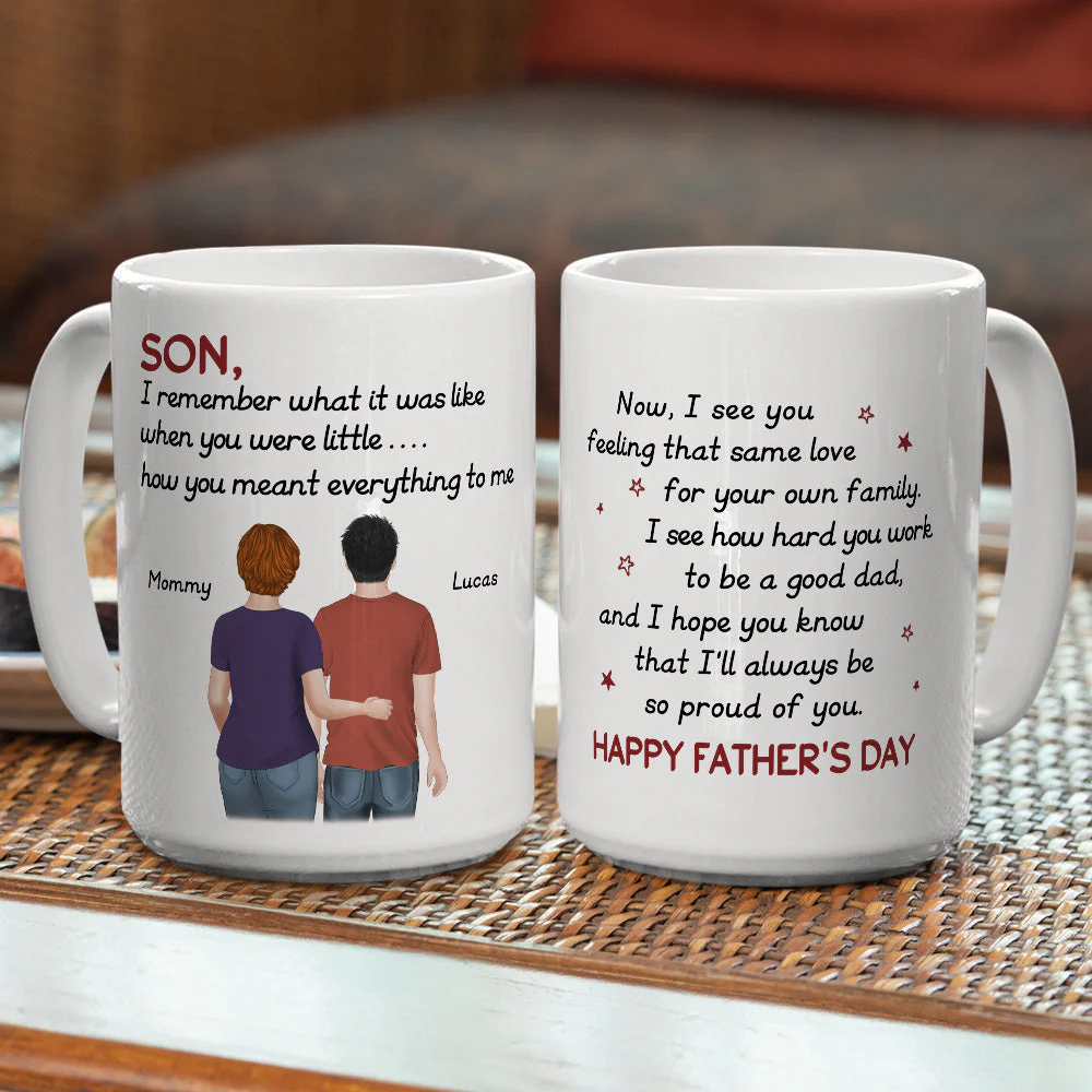So Proud Of You Son - Personalized Custom Coffee Mug - Image 4