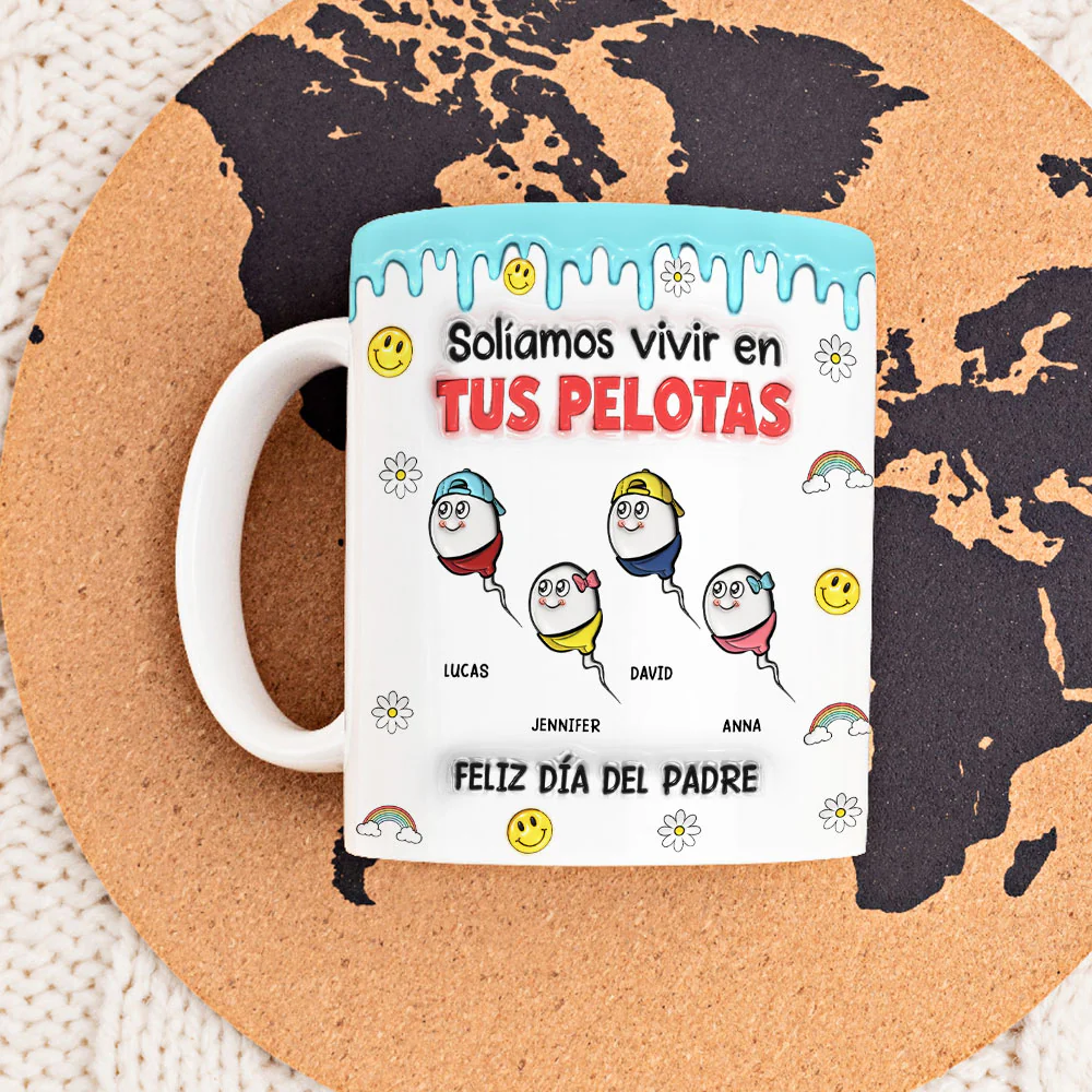 Solíamos Vivir En Tus Pelotas - Taza Personalizada con Efecto 3D Inflado - Image 4