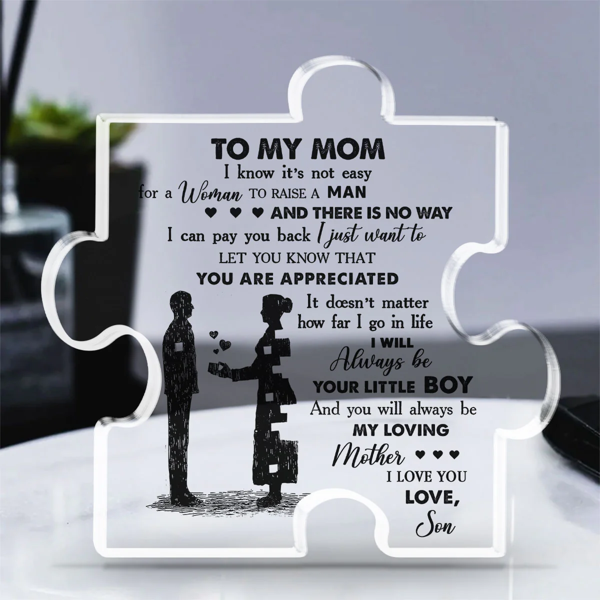 Son To Mom - Personalized Custom Acrylic Plaque - Image 2