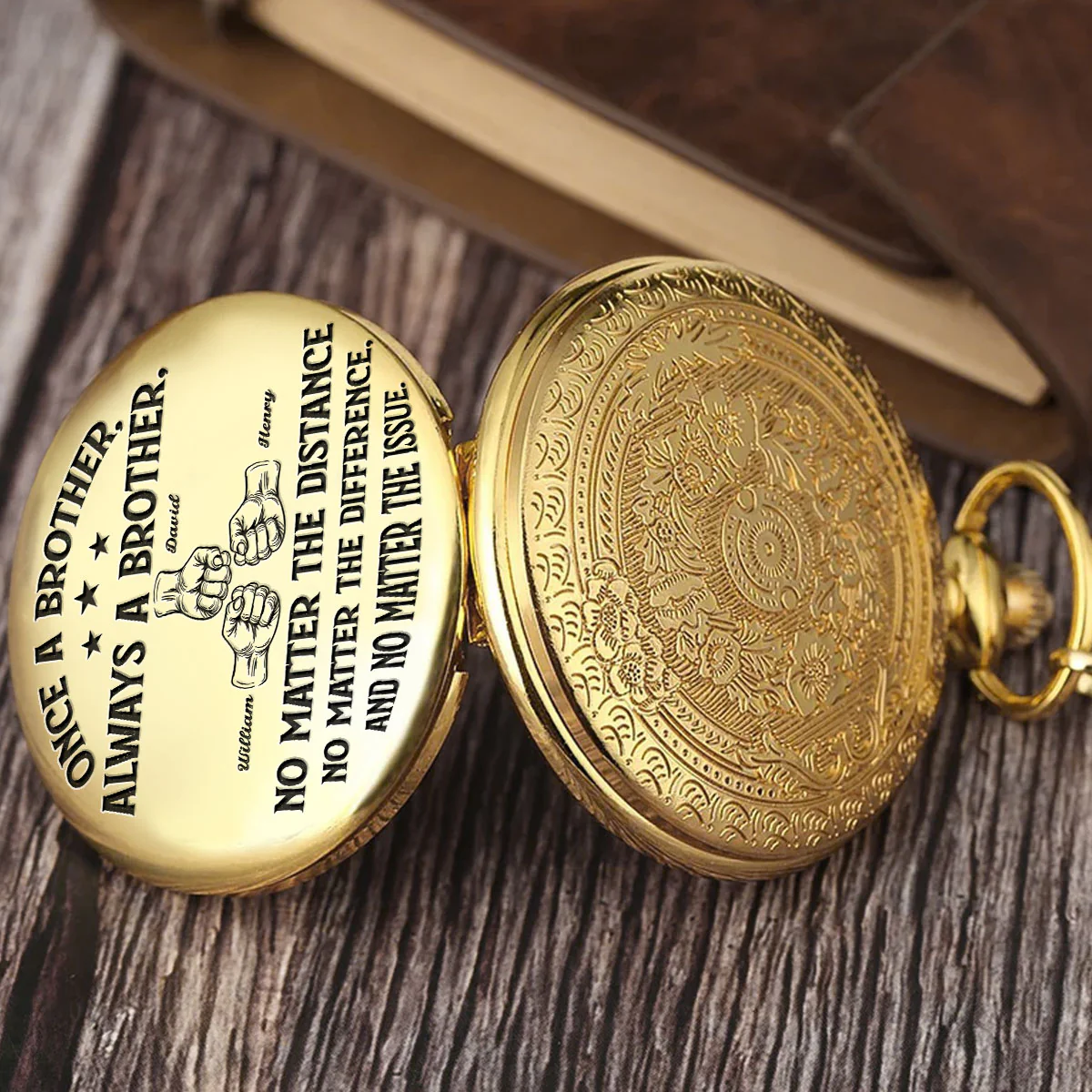 Soulmate Best Friend - Personalized Custom Pocket Watch - Image 2