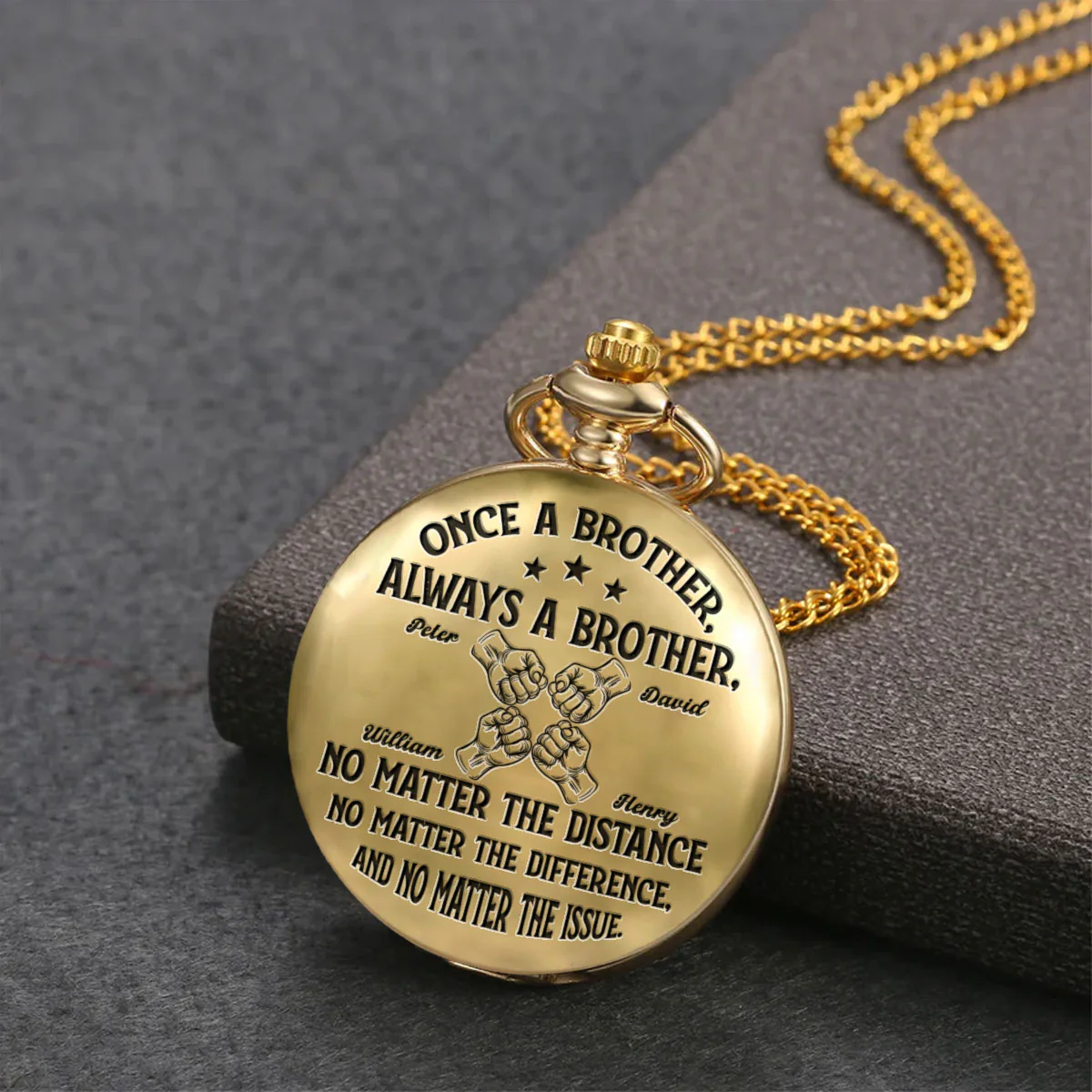 Soulmate Best Friend - Personalized Custom Pocket Watch - Image 4