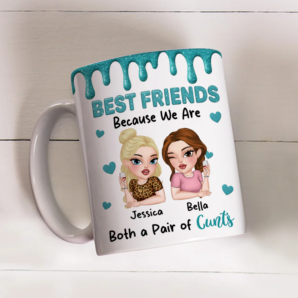 Soulmates For Stupid Fun Stuff - Personalized Custom Coffee Mug - Image 2