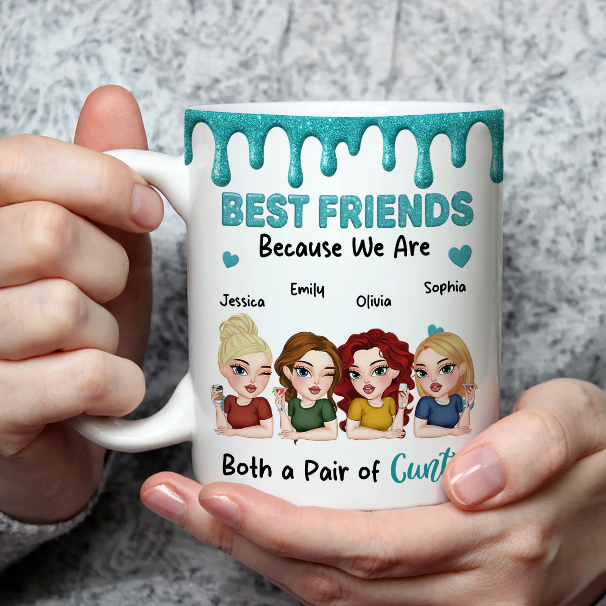 Soulmates For Stupid Fun Stuff - Personalized Custom Coffee Mug - Image 4