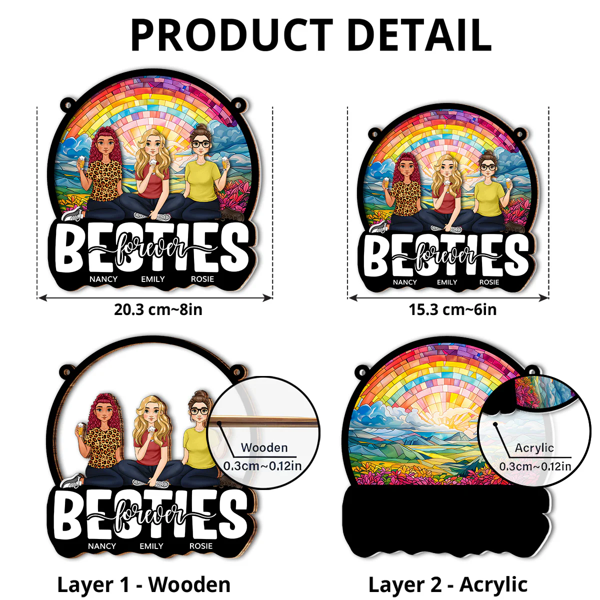 Soulmates - Personalized Custom Suncatcher - Image 4