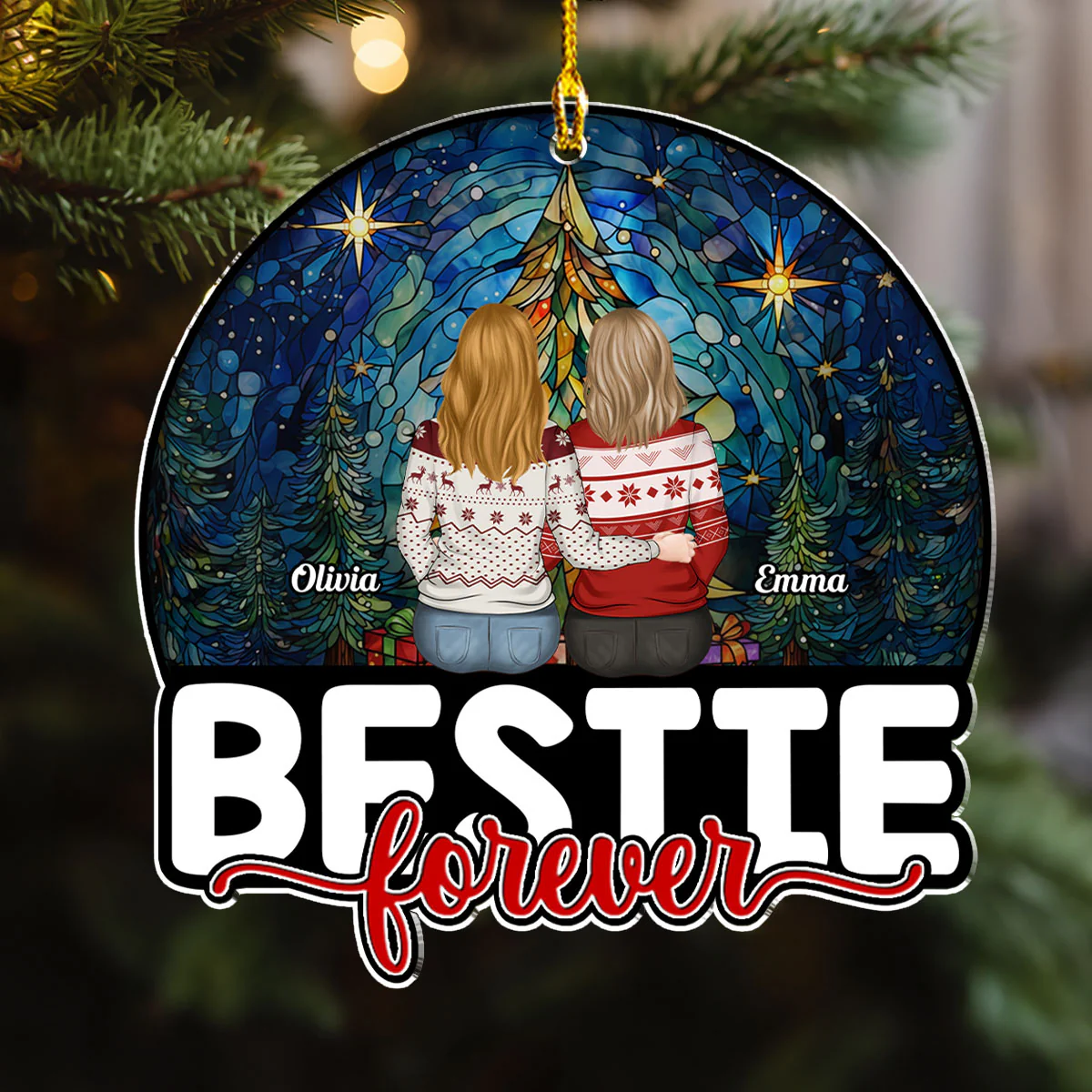 Sparkle And Shine & Fabulous - Personalized Custom Acrylic Ornament