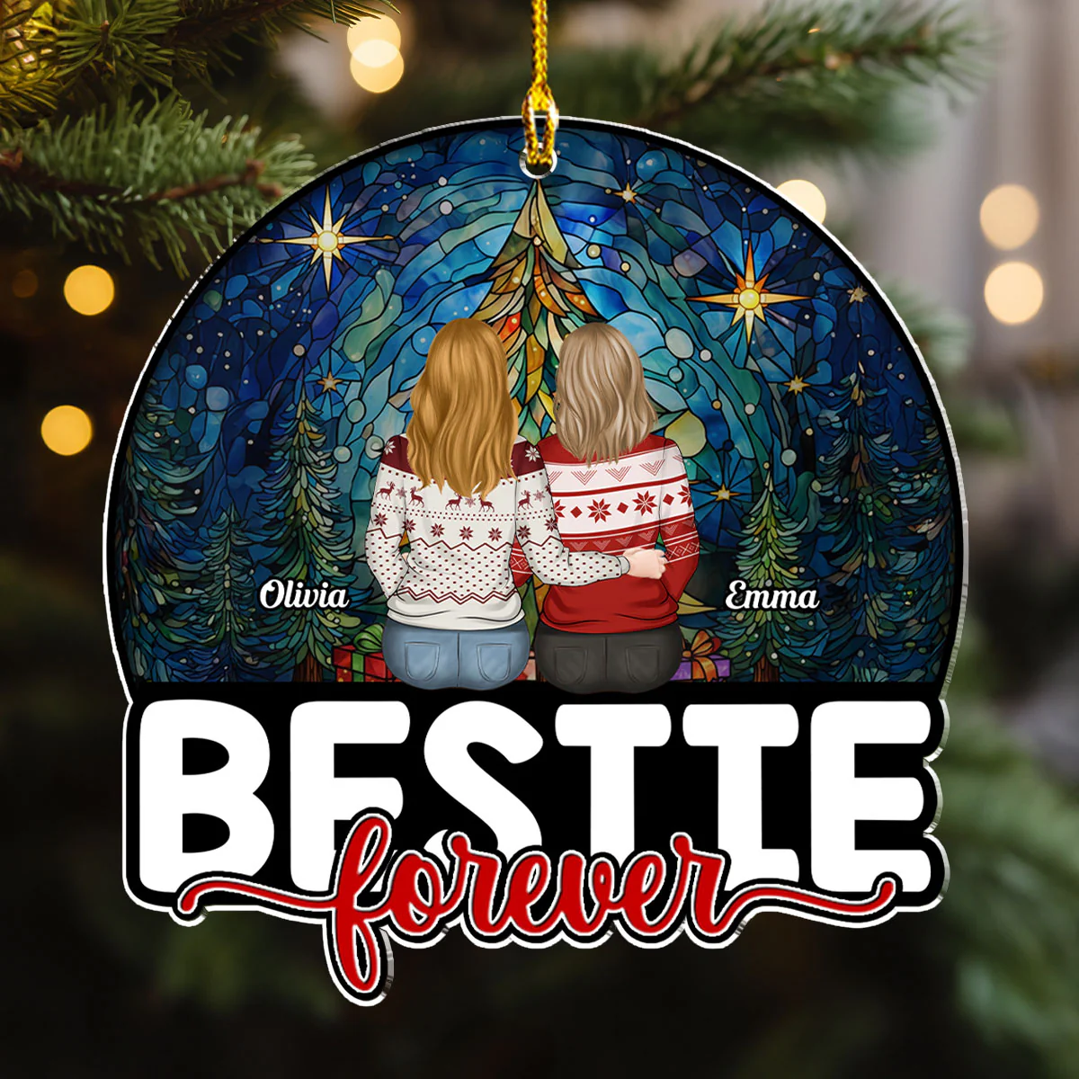 Sparkle And Shine & Fabulous - Personalized Custom Acrylic Ornament - Image 4