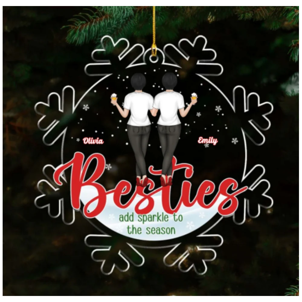 Sparkle To The Season - Personalized Custom Acrylic Ornament - Image 6