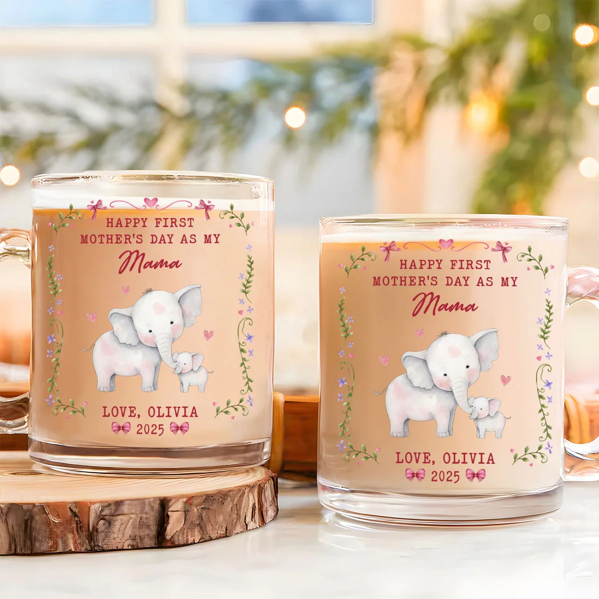 Special Day For Mommy - Personalized Custom Glass Mug - Image 2