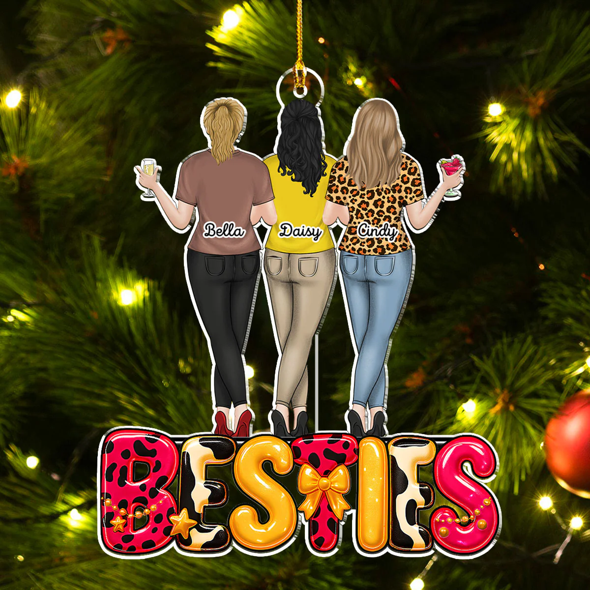 Special Friends Love - Personalized Custom Acrylic Ornament - Image 4
