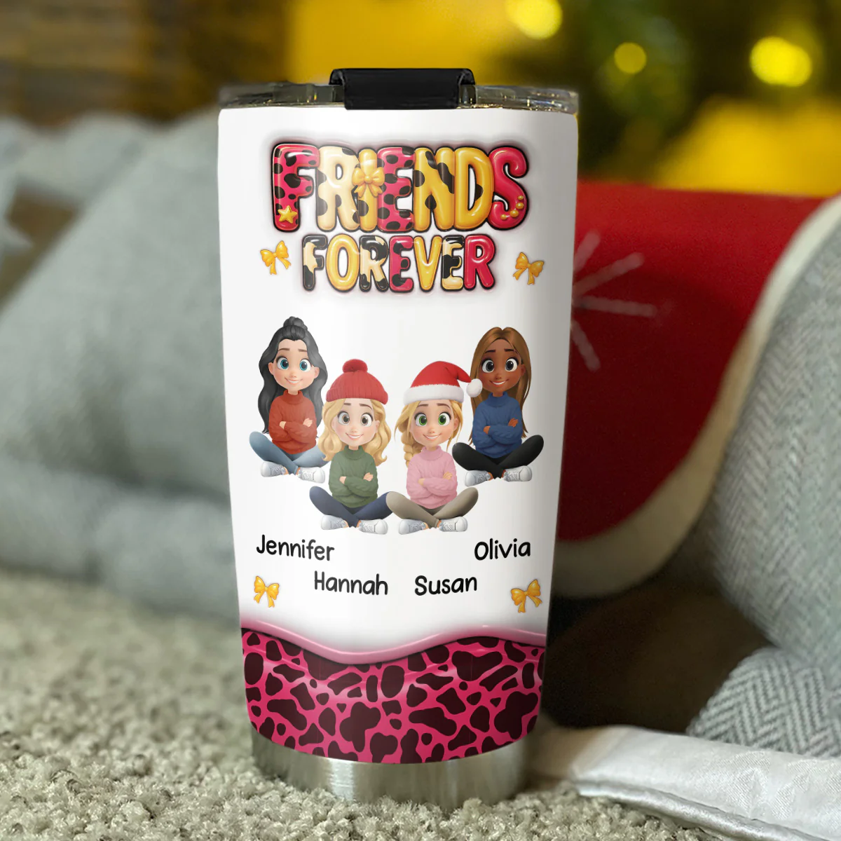 Special Friends - Personalized Custom 3D Inflated Effect Tumbler - Image 4