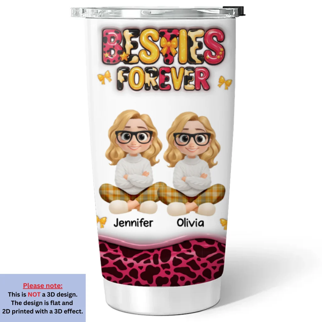 Special Friends - Personalized Custom 3D Inflated Effect Tumbler - Image 5
